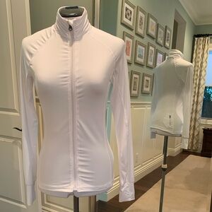 Active USA Women's White Runner’s Full Zip Jacket